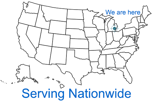 We are in Troy Michigan, serving nationwide.